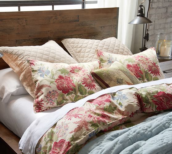 pottery barn floral sheets