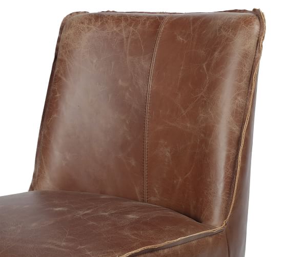 Lombard Leather Dining Chair Pottery Barn, Pottery Barn Leather Dining Chair