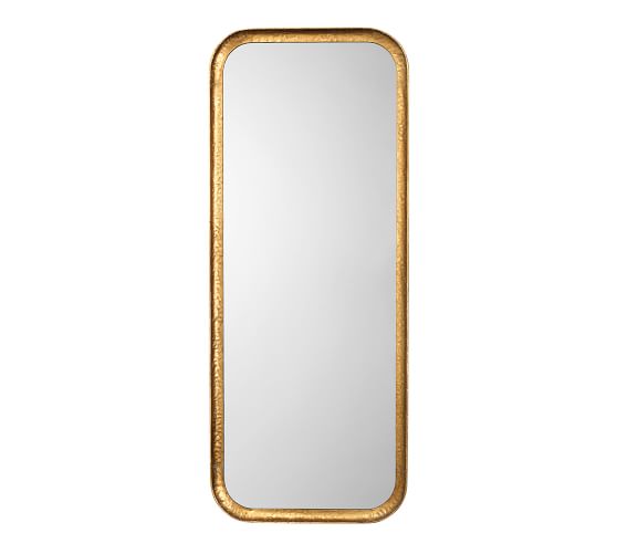 Capital Rounded Rectangle Wall Mirror, Rectangle Gold Framed Mirror