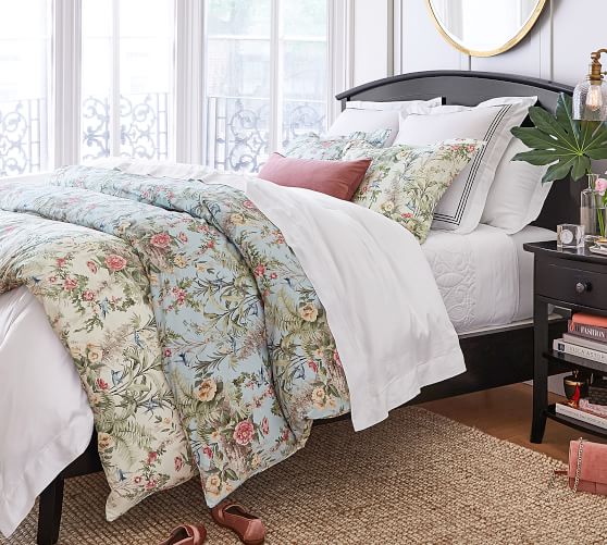 pottery barn floral sheets