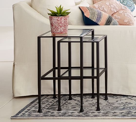 Tanner Nesting End Tables Pottery Barn, Pottery Barn Sofa Side Tables