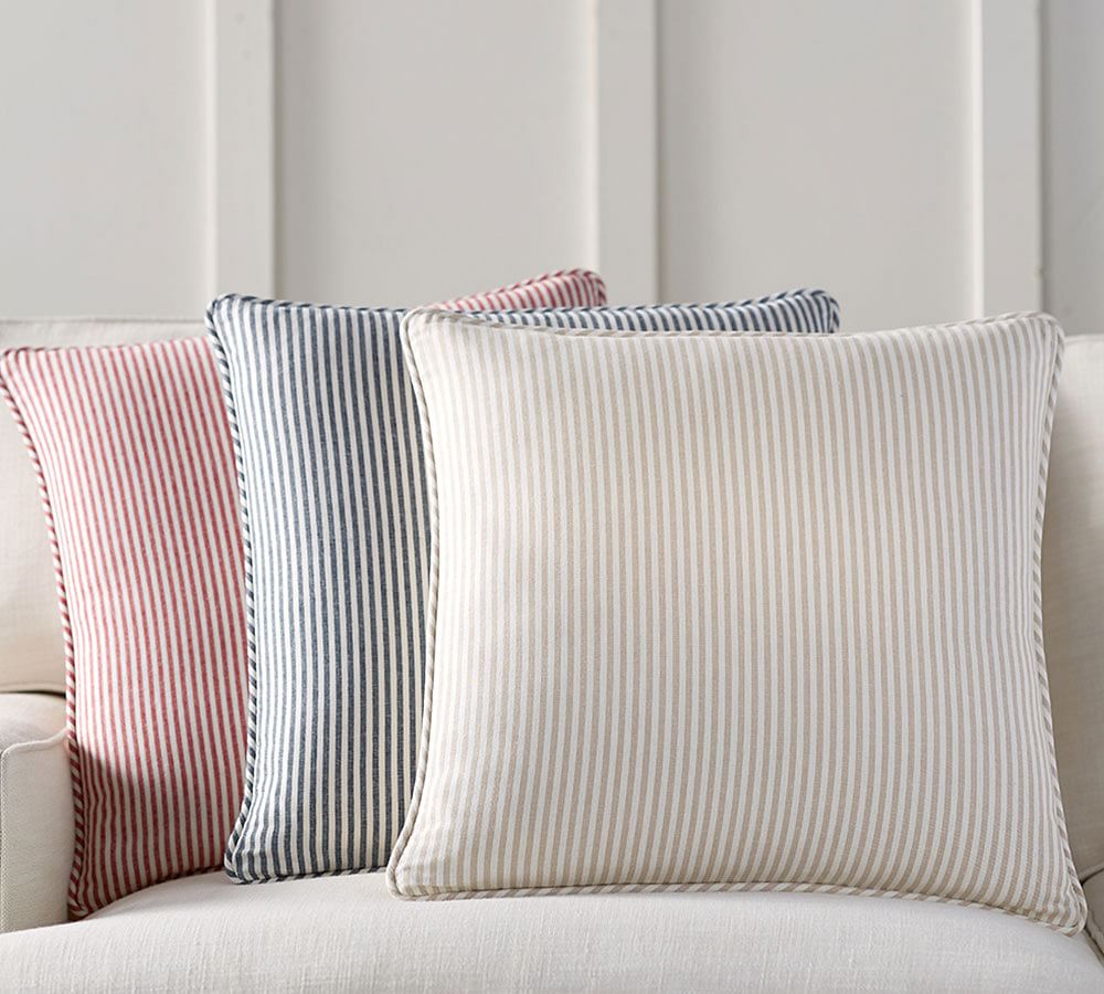 pottery barn blue throw pillows