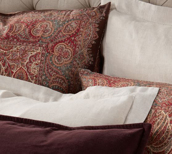 Norwood Paisley Cotton Patterned Duvet, Pottery Barn Duvet Cover Discontinued