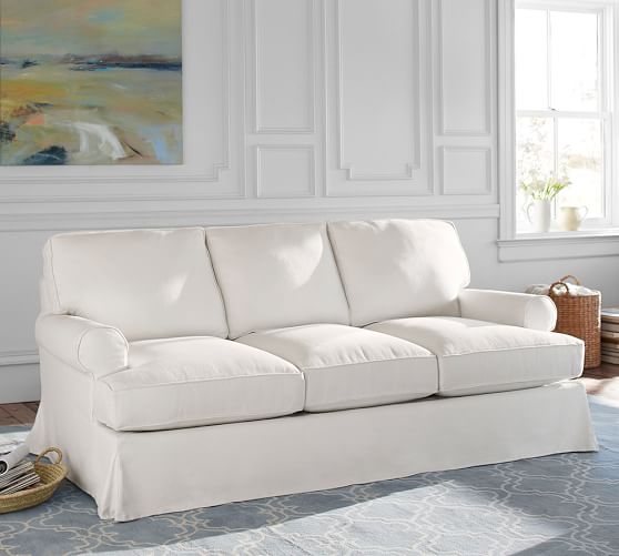 Townsend Roll Arm Slipcovered Fabric, Pottery Barn Slipcover Sofa Review