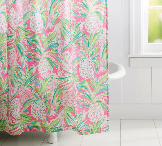 Lilly Pulitzer Alotta Colada Percale Shower Curtain Pottery Barn Lilly Pulitzer Alotta Colada Percale, Pottery Barn Lilly Pulitzer Curtains