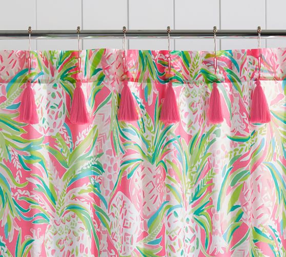 Lilly Pulitzer Alotta Colada Percale Shower Curtain Pottery Barn Lilly Pulitzer Alotta Colada Percale, Pottery Barn Lilly Pulitzer Curtains