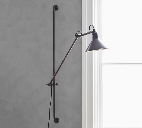 Leighton Adjustable Wall Sconce, Pottery Barn Bedroom Wall Lamps