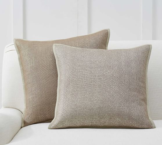 metallic pillow covers