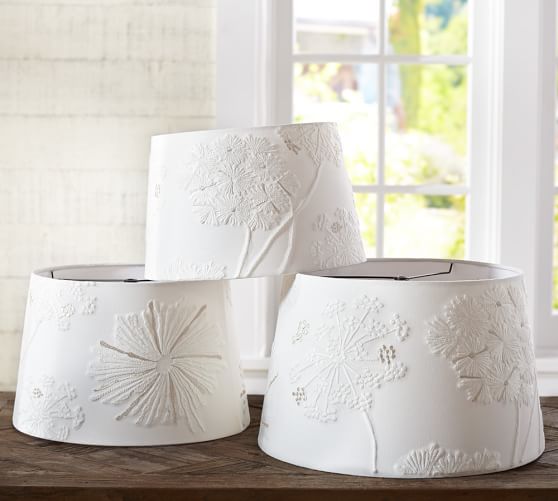 Tonal Starburst Embroidered Tapered, Embroidered Lamp Shades