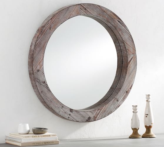 Wood Wall Mirror Round Pottery Barn Wood Wall Mirror Round Pottery Barn, Round Wood Mirror