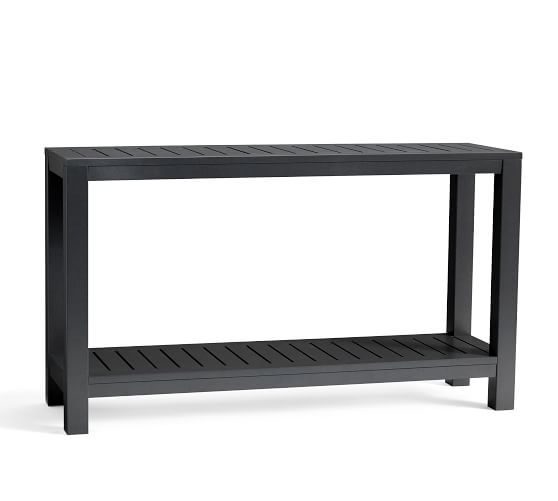 Indio Metal Console Table Slate, Outdoor Console Table Metal