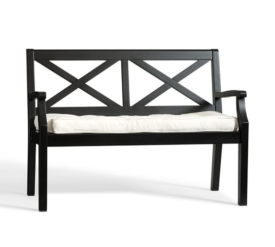 front porch bench black