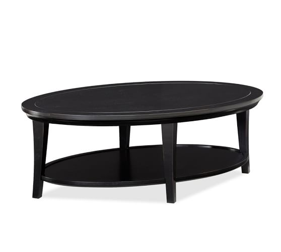 Metropolitan Oval Coffee Table Black, Metropolitan Round Coffee Table