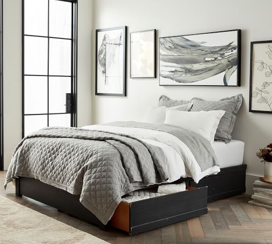 Tacoma Storage Platform Bed Pottery Barn, Queen Size Platform Bed With Drawers