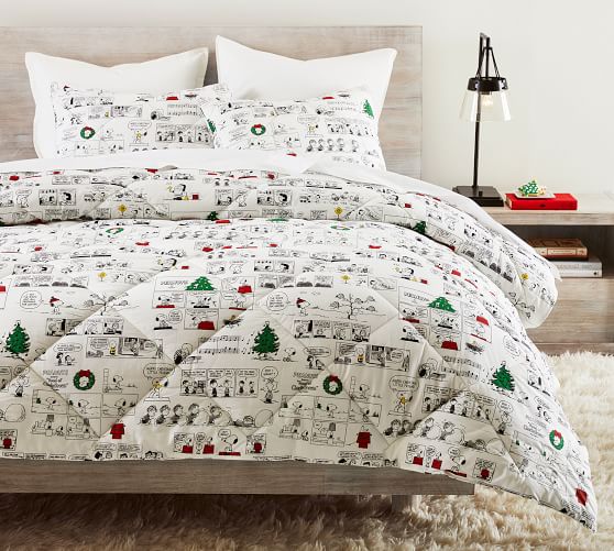Peanuts Holiday Cotton Comforter, Holiday Bedding King Size