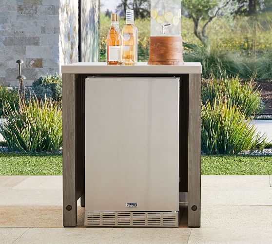 Abbott Outdoor Kitchen Fsc Acacia, Outdoor Kitchen Refrigerator