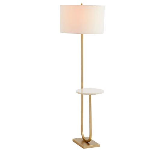 Delaney Marble Floor Lamp Pottery Barn, Floor Lamp With Marble Table