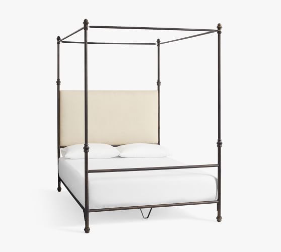 Antonia Metal Canopy Bed Pottery Barn, Black Iron King Canopy Bed