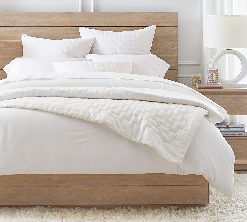 Bliss Handcrafted Linen/Cotton Quilt & Shams | Pottery Barn