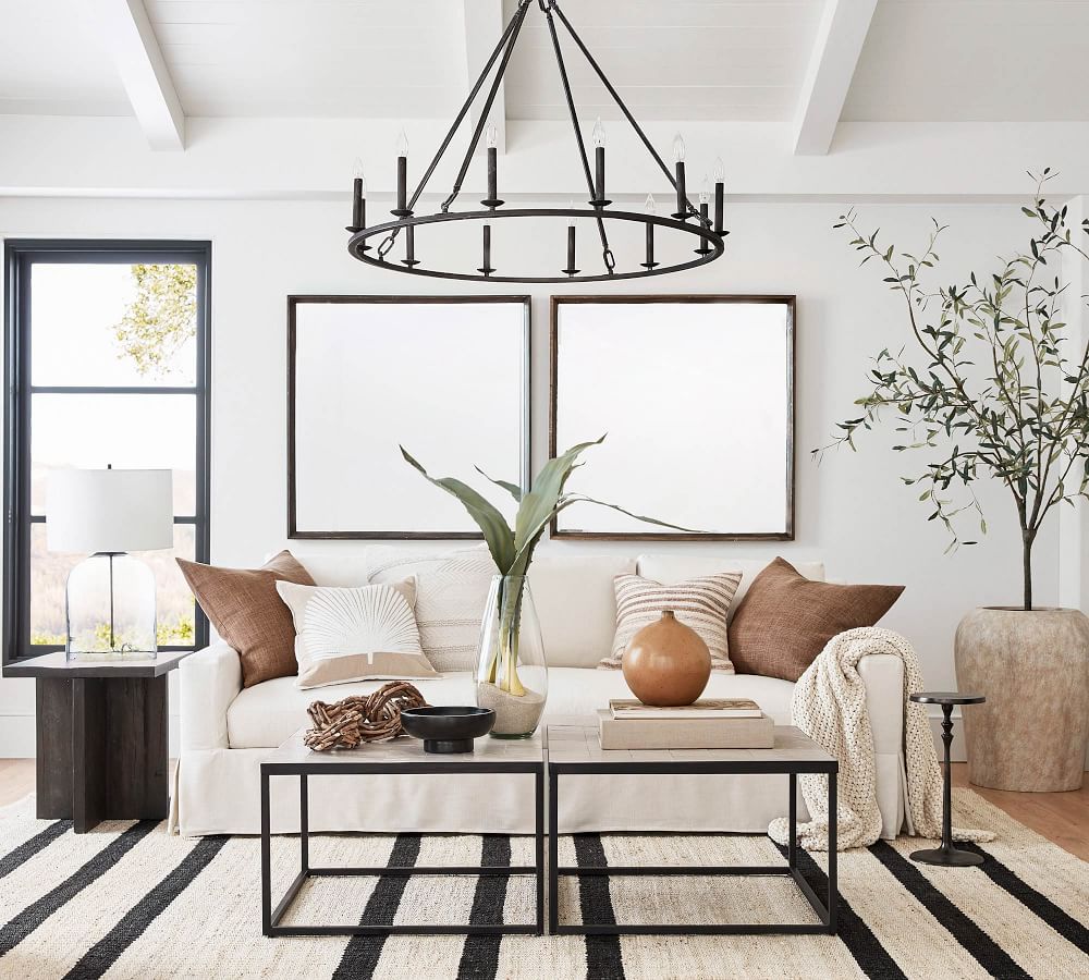 Round Metal Cocktail Table Pottery Barn