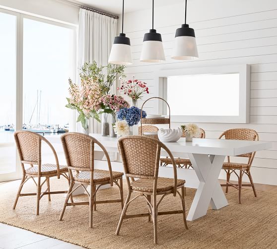 Modern Farmhouse Extending Dining Table, Ranch Style Dining Table And Chairs