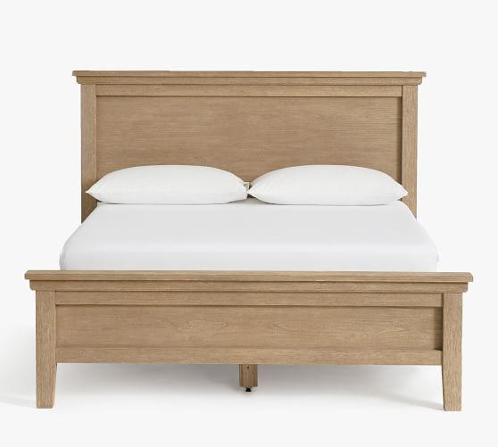 Farmhouse Bed Wooden Beds Pottery Barn, White Carved Headboard Full Size