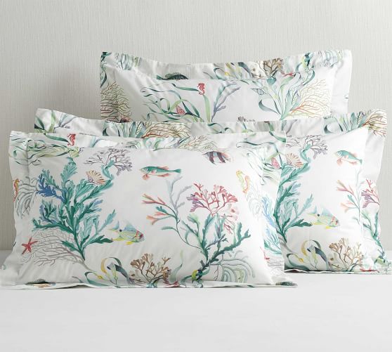 Pottery Barn Palm Print Euro Sham NEW 2 Available!
