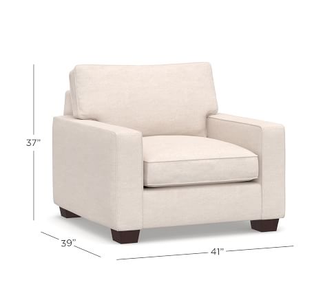 PB Comfort Square Arm Upholstered Armchair | Pottery Barn