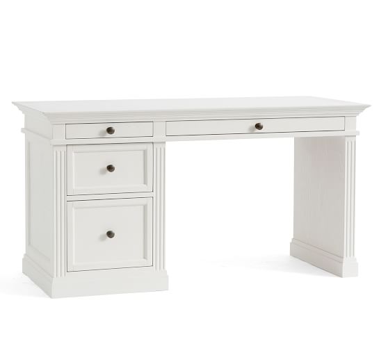 Livingston 57 Writing Desk With, Writing Desk With Drawers