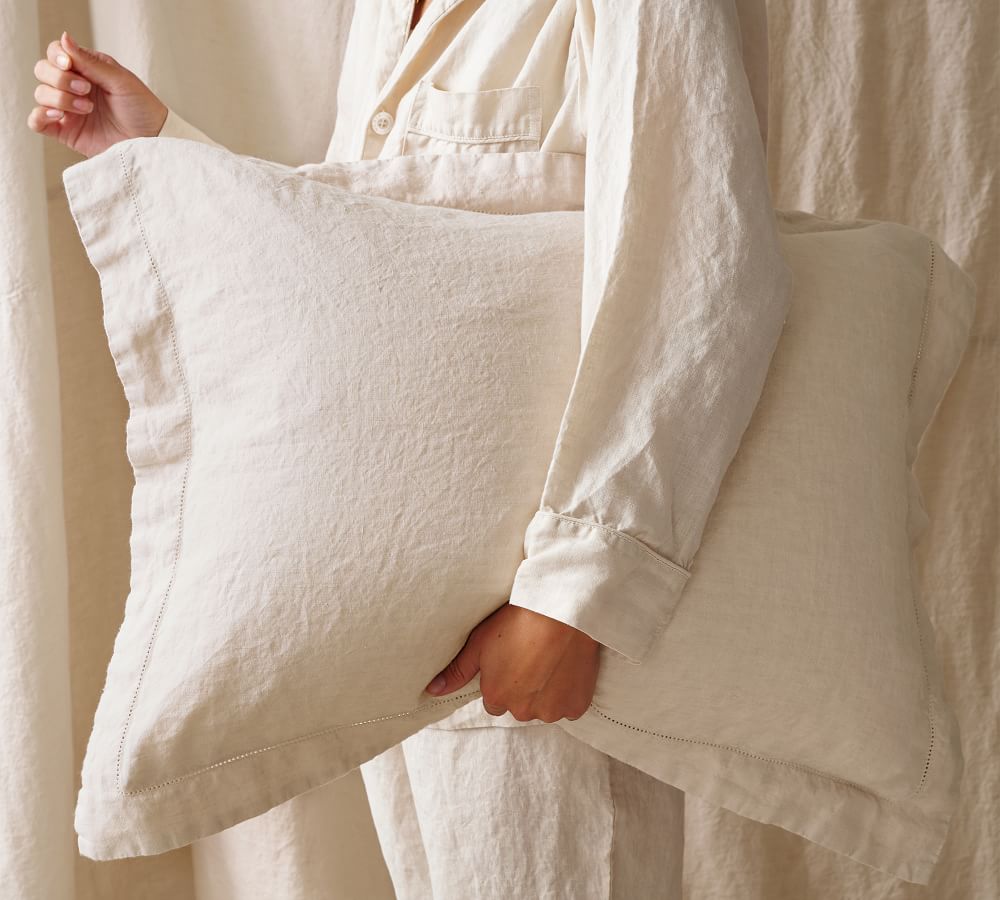 White Belgian Flax Linen Duvet Cover, Full/Queen Pottery Barn