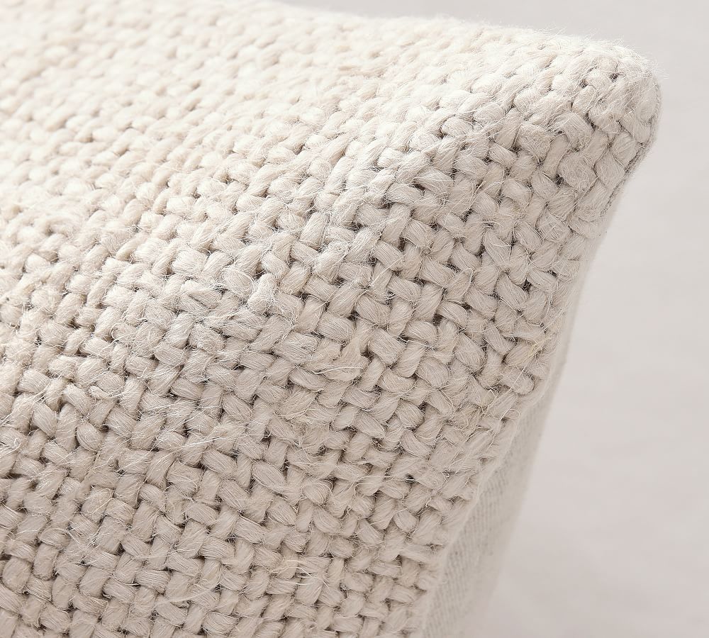Faye Linen Textured Pillow Cover, 20 x 20", Clay Pottery Barn
