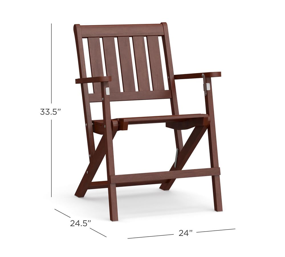 Chatham FSC® Mahogany Folding Patio Dining Chair Pottery Barn