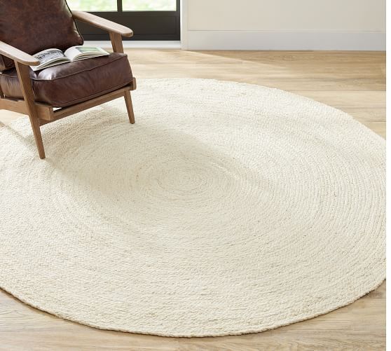 Round Braided Jute Rug Pottery Barn, Round Natural Fibre Rugs