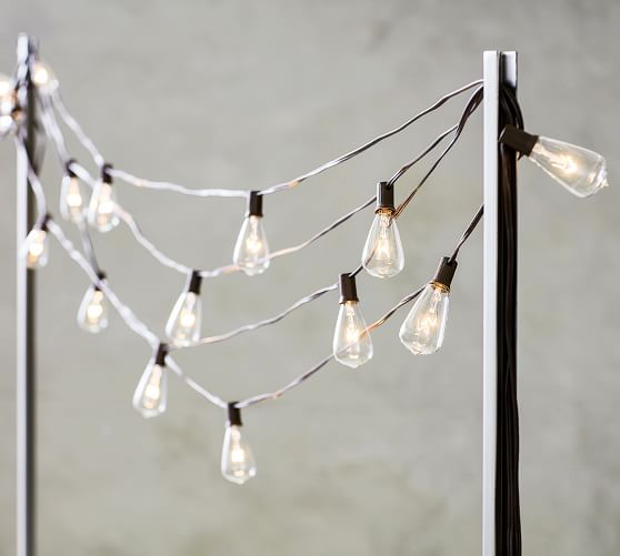 table top string light posts