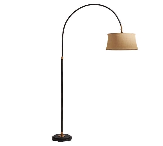Winslow Metal Arc Sectional Floor Lamp, What Size Should A Floor Lamp Shade Be