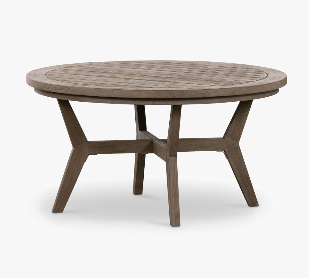 Raylan Fsc Teak Outdoor Round Coffee Table Pottery Barn Raylan Fsc Teak Outdoor Round Coffee, 48 Round Teak Outdoor Coffee Table