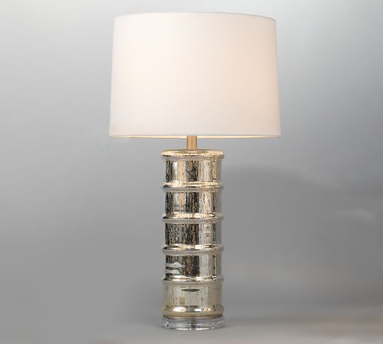 Lemoore Mercury Glass Table Lamp, Mercury Glass Table Lamp With Usb