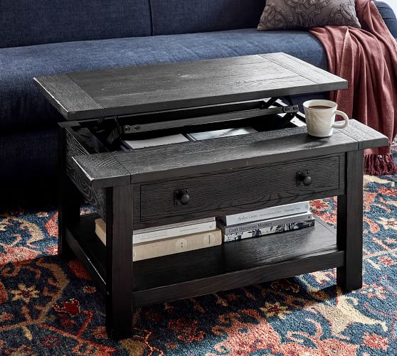 Benchwright 36 Lift Top Coffee Table, 36 Inch Wide Square Coffee Table Lift Top Storage Ottoman