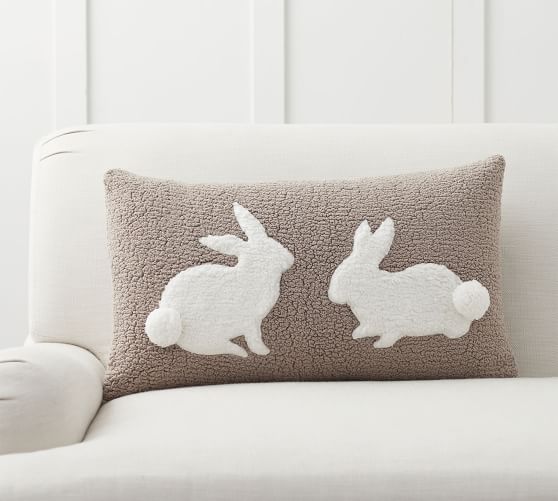 12 x 20 Inch Cushion Protector for Sofa Couch Ayvon Happy Easter Pillow Cover Bunny Rabbit Decorative Throw Pillowcase