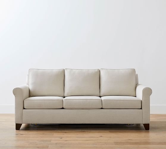 Cameron Roll Arm Upholstered Sleeper Sofa with Memory Foam Mattress | Pottery  Barn