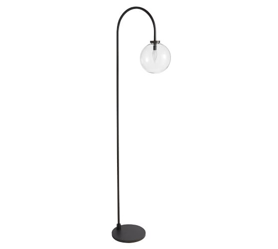 madrot glass globe floor lamp