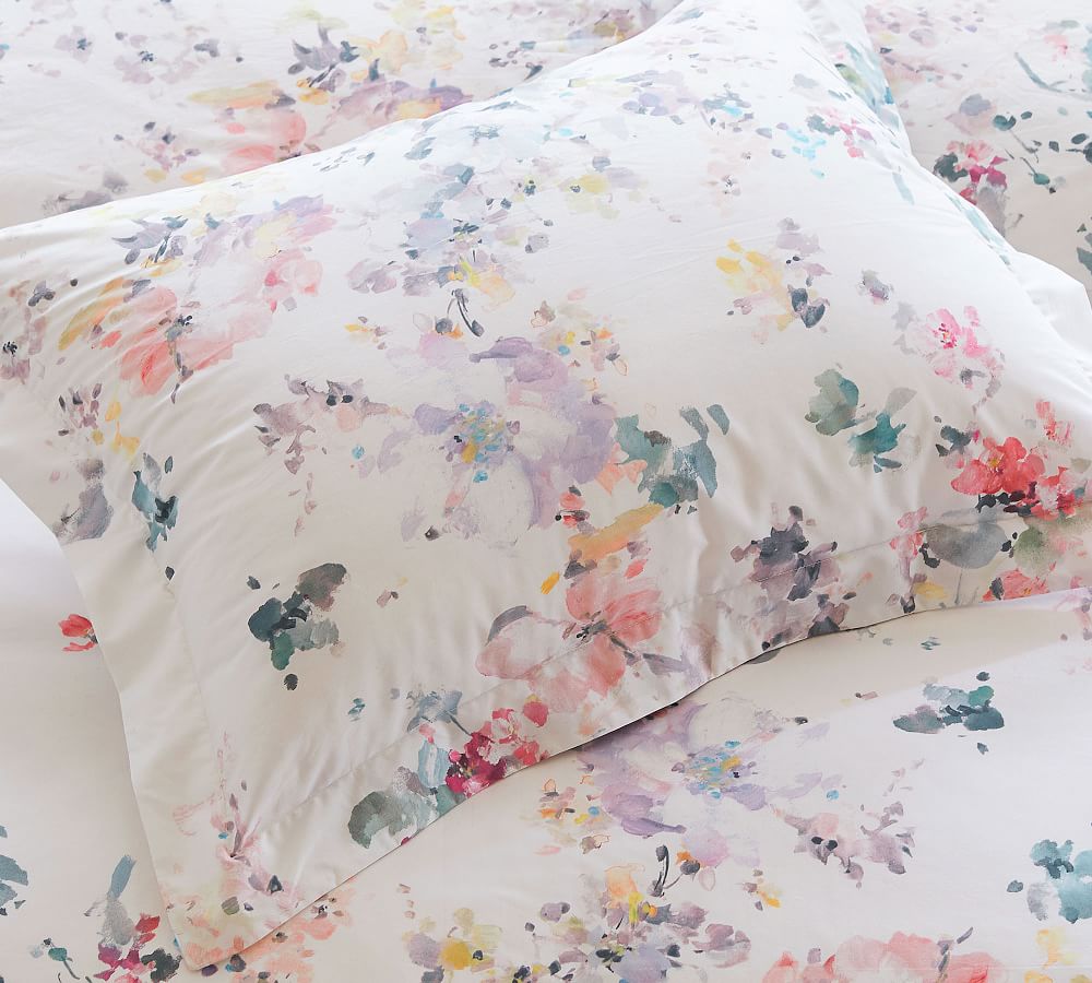 Kinsley Floral Organic Cotton Shams | Pottery Barn