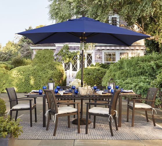 pottery barn outdoor dining table and chairs