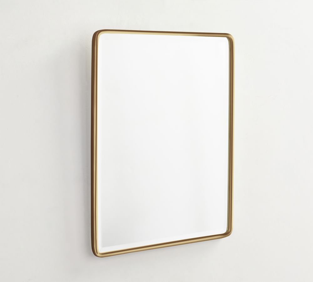 Vintage Rounded Rectangular Mirror with DRing Mount Pottery Barn