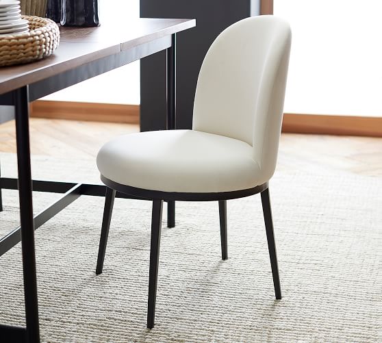 Emily Upholstered Dining Chair, White Upholstered Dining Chairs Pottery Barn