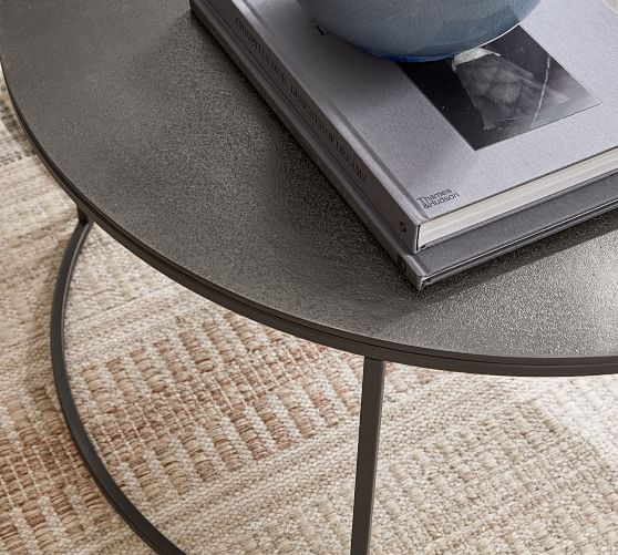 Duke Round Metal Nesting Coffee Tables Pottery Barn Duke Round Metal Nesting Coffee Tables, Round Steel Coffee Tables