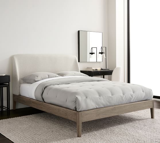 Layton Upholstered Platform Bed, Fabric Platform Bed Frame King