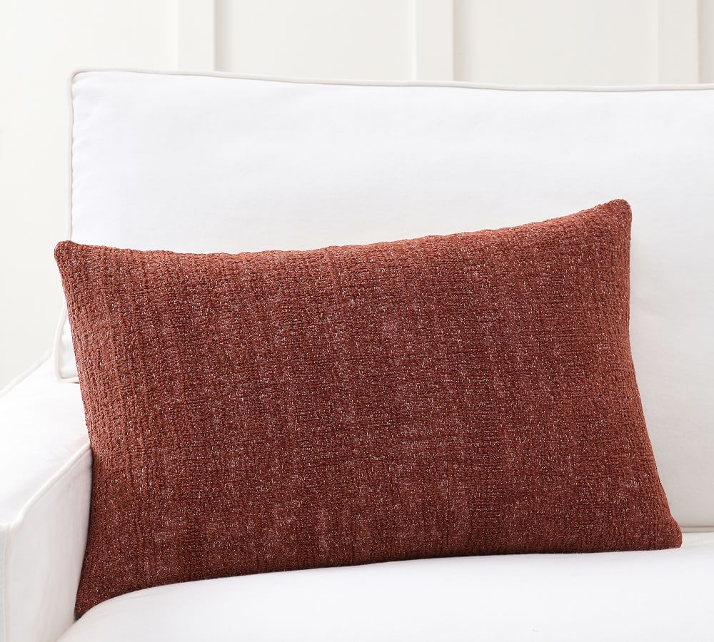 Journey Chenille Jacquard Lumbar Pillow Covers Pottery Barn