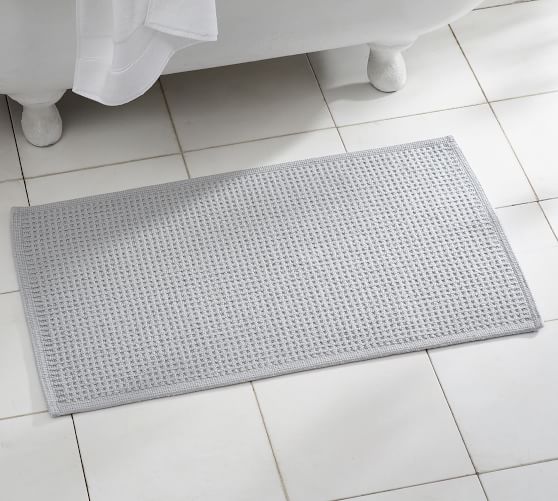 Details about   100% Cotton Bath Mat Rug Set Bathroom Shower Reversible Mats Floor Waffle Weave