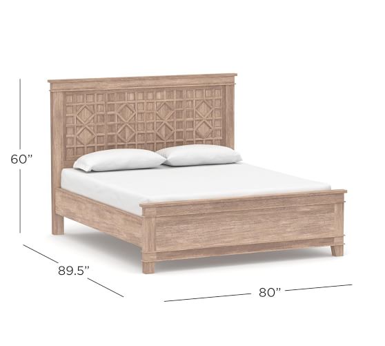 Luella Bed Wooden Beds Pottery Barn, Carved Bed Frame Full